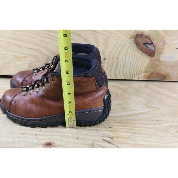 Dr Doc Martens Boots Mens 7 Brown Leather Steel Toe Safety Ankle Womens 9 - Picture 10 of 10